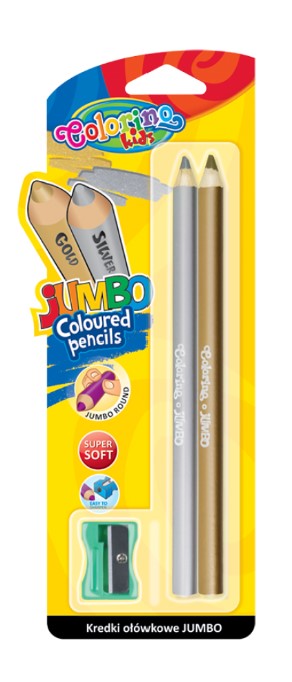 Jumbo Buntstifte gold/silber 2 St.